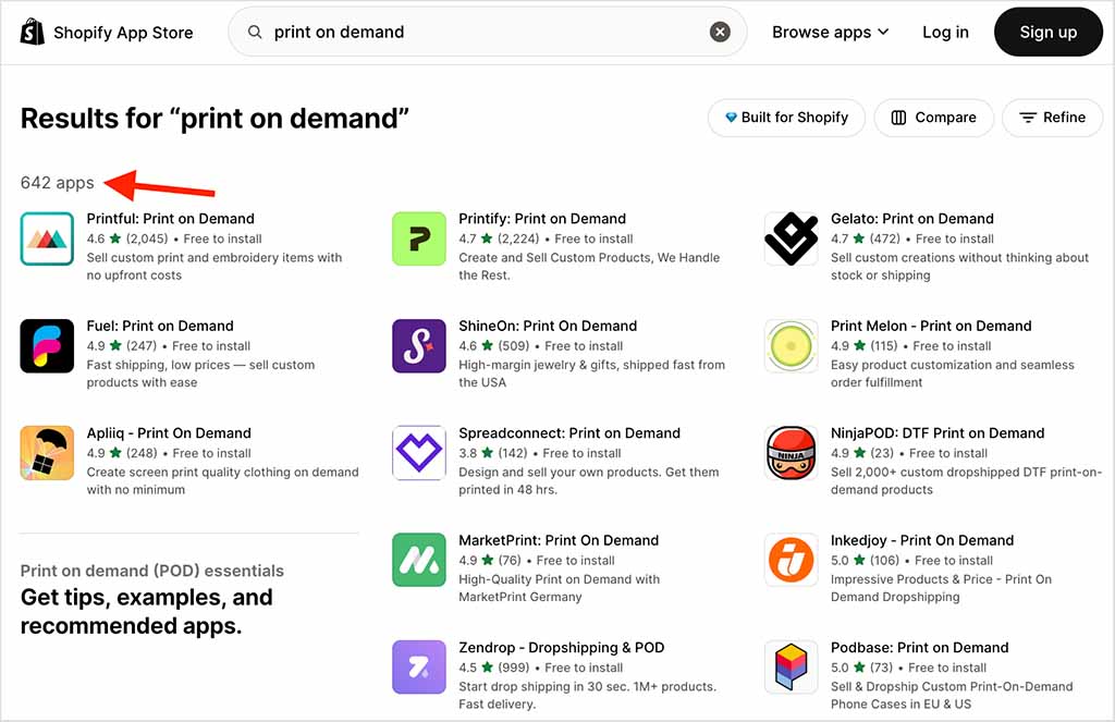 Some Shopify print on demand apps