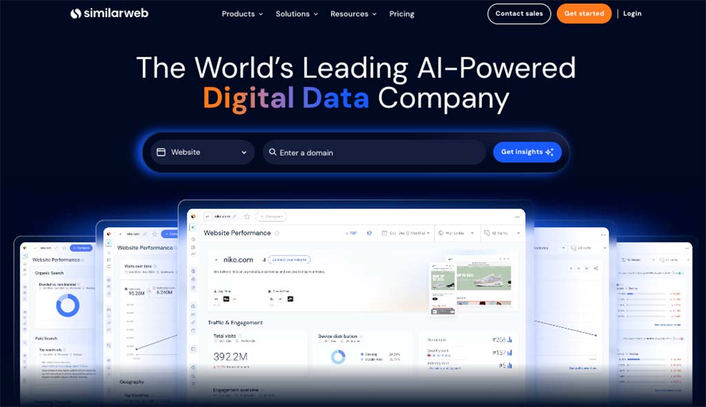 Similarweb home page