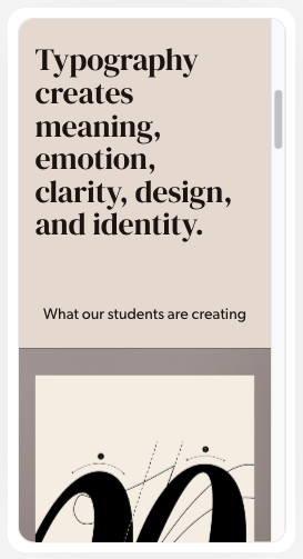 Example of a Squarespace template — all its designs are fully responsive