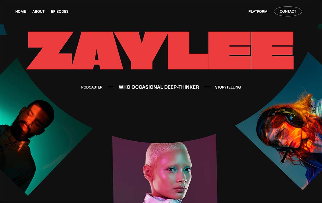 Squarespace's 'Zaylee' template.
