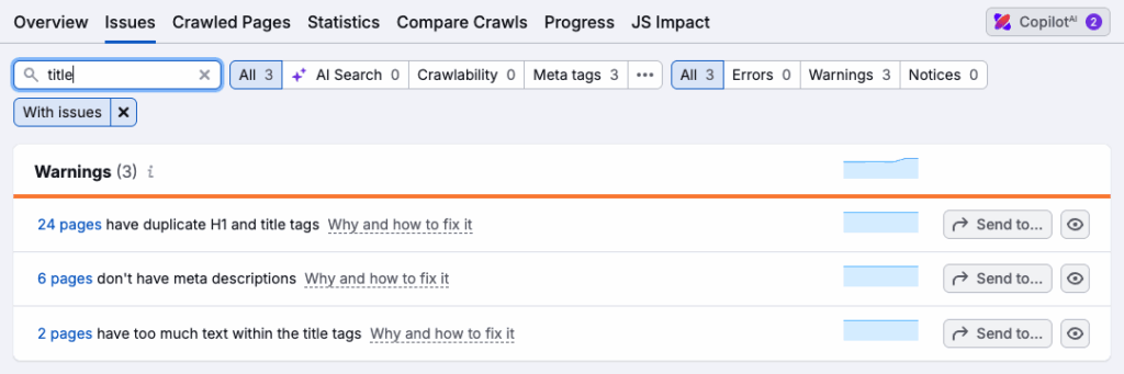 Addressing page title issues