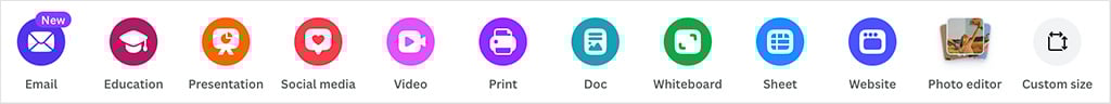 Canva design type icons
