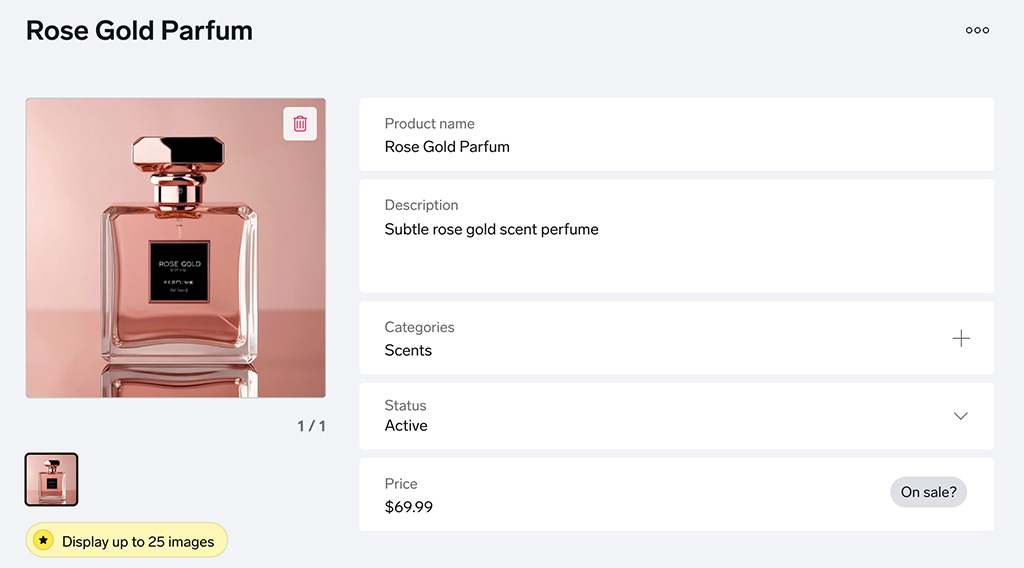 Adding products to Big Cartel