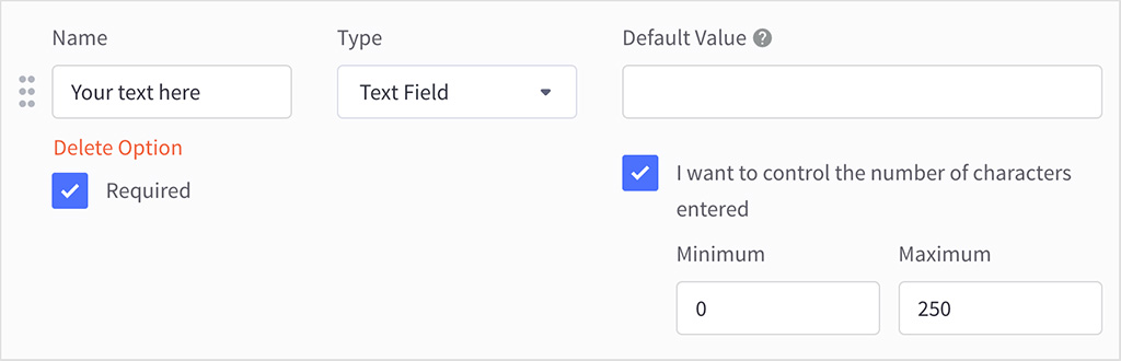 Adding a text field for capturing custom information in BigCommerce