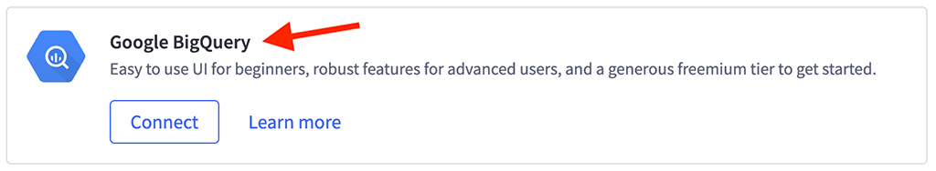 Connecting BigQuery to BigCommerce for reporting purposes