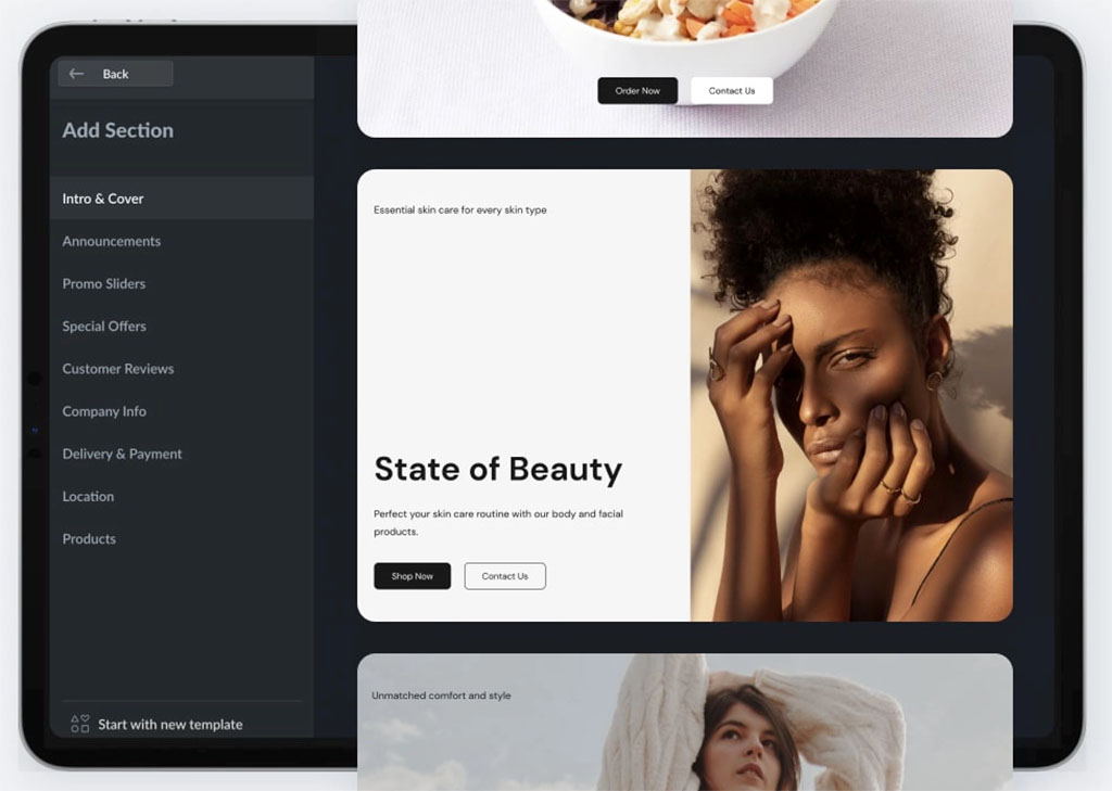 Example of an Ecwid ‘Instant SIte'