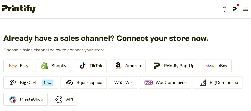 Printify ecommerce integrations