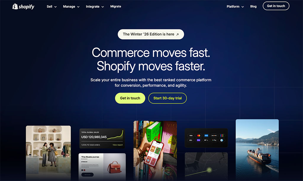 The Shopify Plus version of the platform