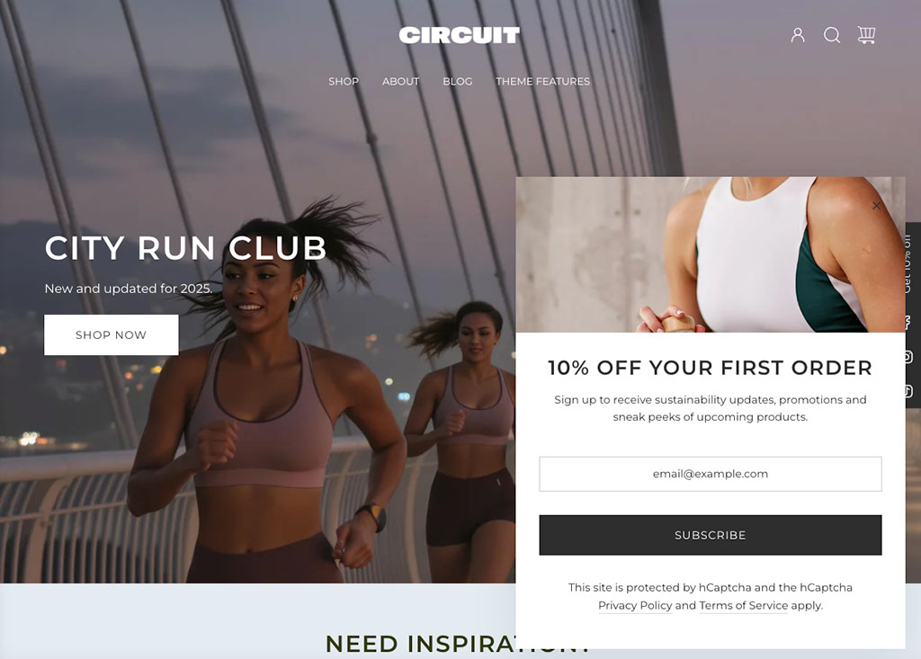 The ‘Capital’ template for Shopify