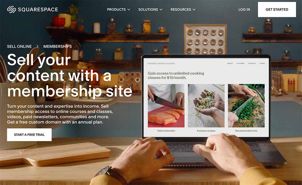 Squarespace's membership sites feature