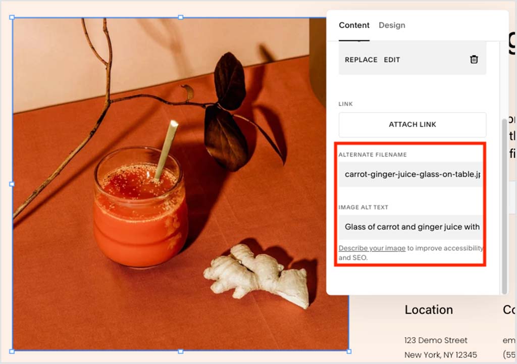 Example of an image with an optimized file name and alt text — both of which help search engines understand your visuals and improve your chances of ranking in search results.