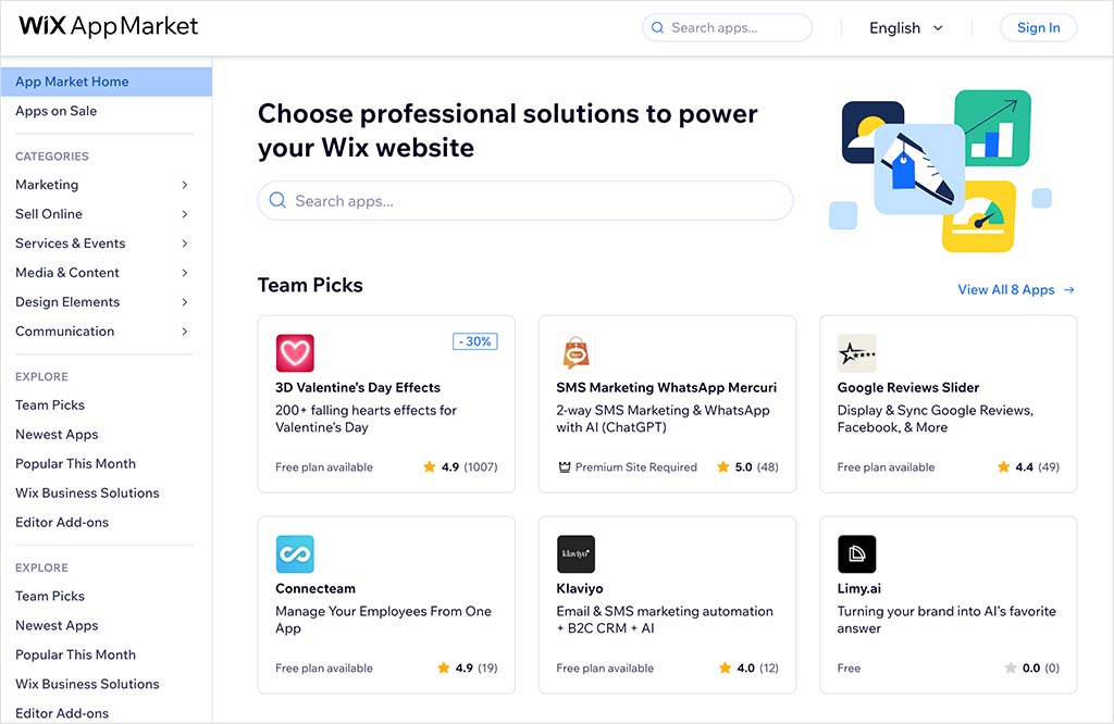 The Wix App Market