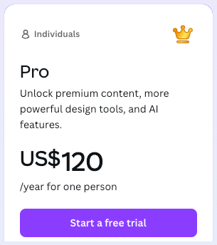 Canva Pro pricing