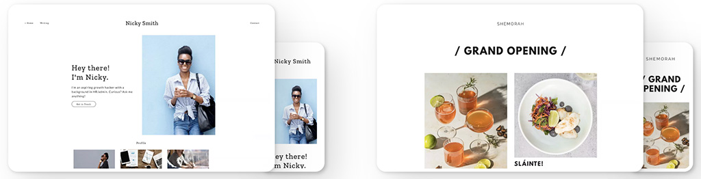 Examples of GoDaddy templates