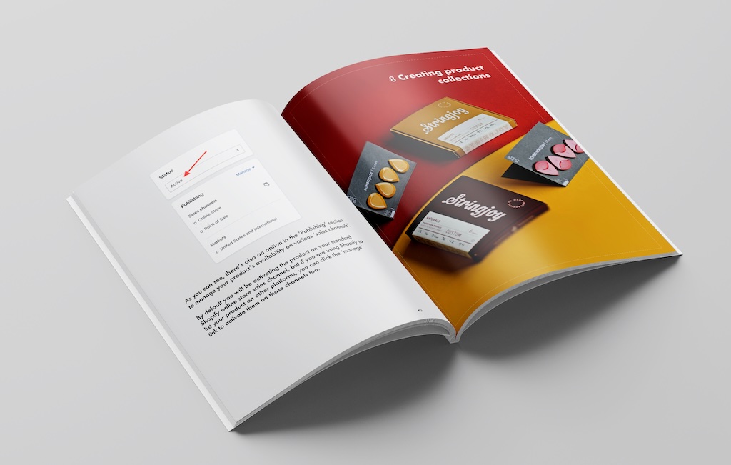 Some of the content inside our Shopify e-book