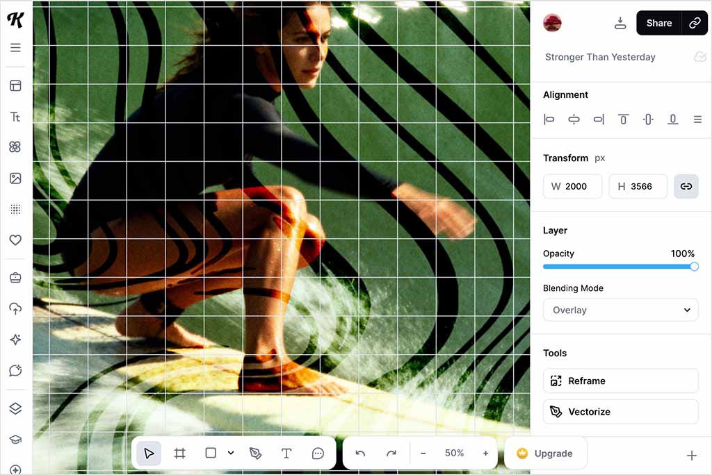 Working with blend modes in Kittl
