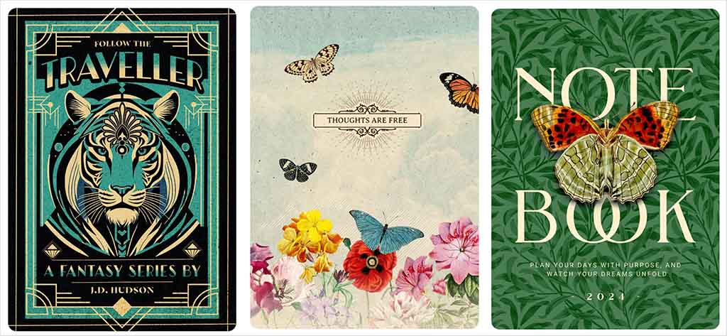Kittl book cover templates