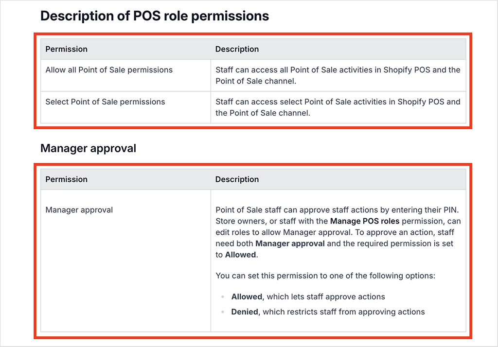 Staff permissions