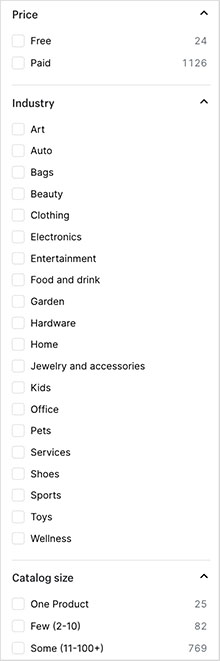 Using theme store filters in Shopify