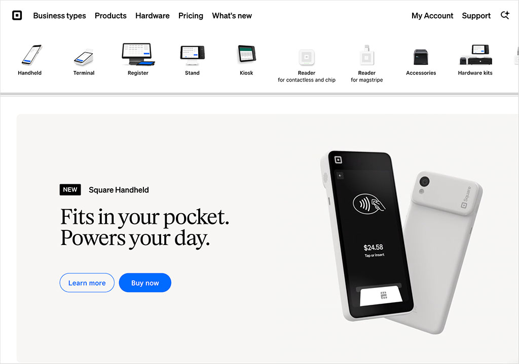 Square's POS hardware store.