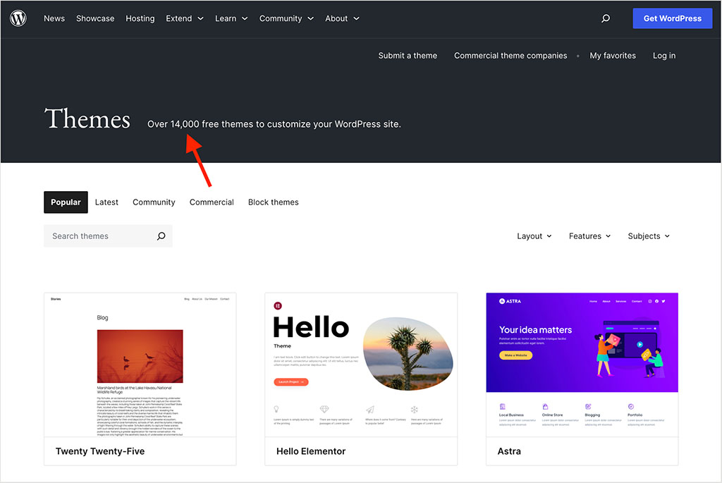 WordPress theme directory