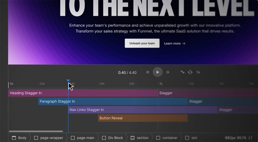 Building 'GSAP' animations in Webflow