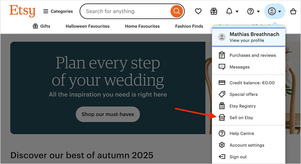 Setting up an Etsy shop
