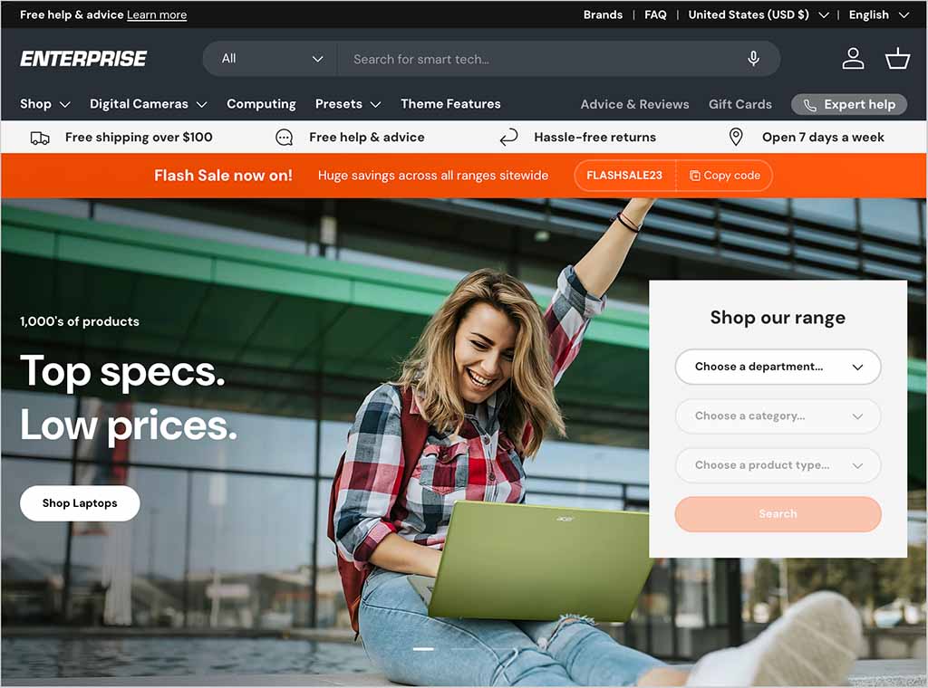 Shopify's 'Enterprise' theme