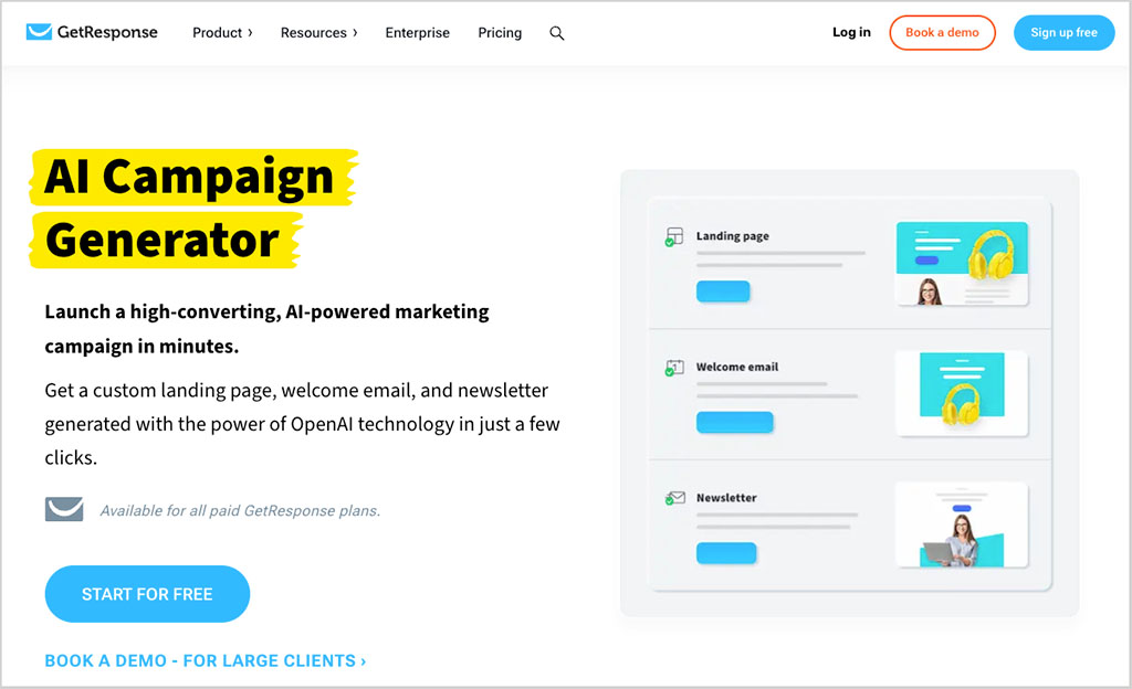 GetResponse's 'AI Campaign Generator' tool
