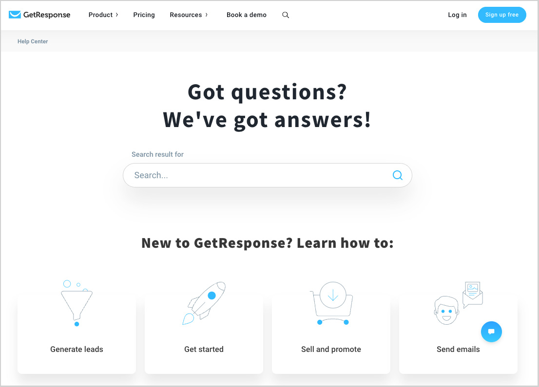 GetResponse's help center