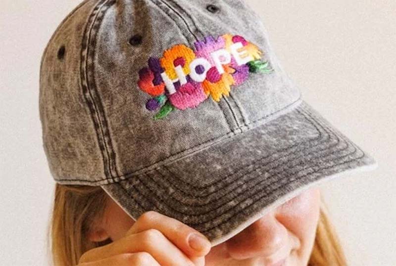 An embroidered t-shirt.