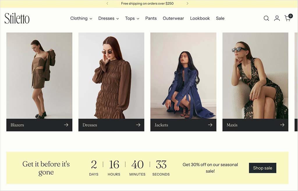 Shopify's 'Stiletto' theme