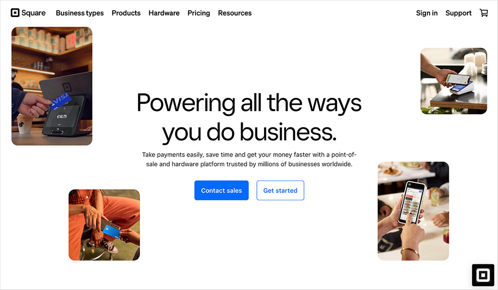 The Square home page