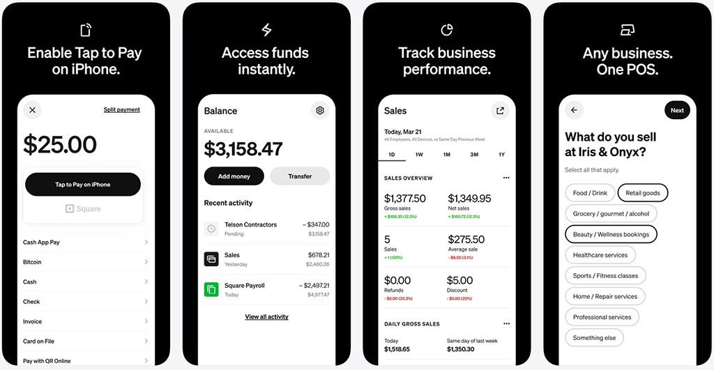 The Square POS app