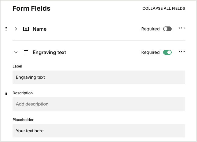 Creating a custom product form in Squarespace
