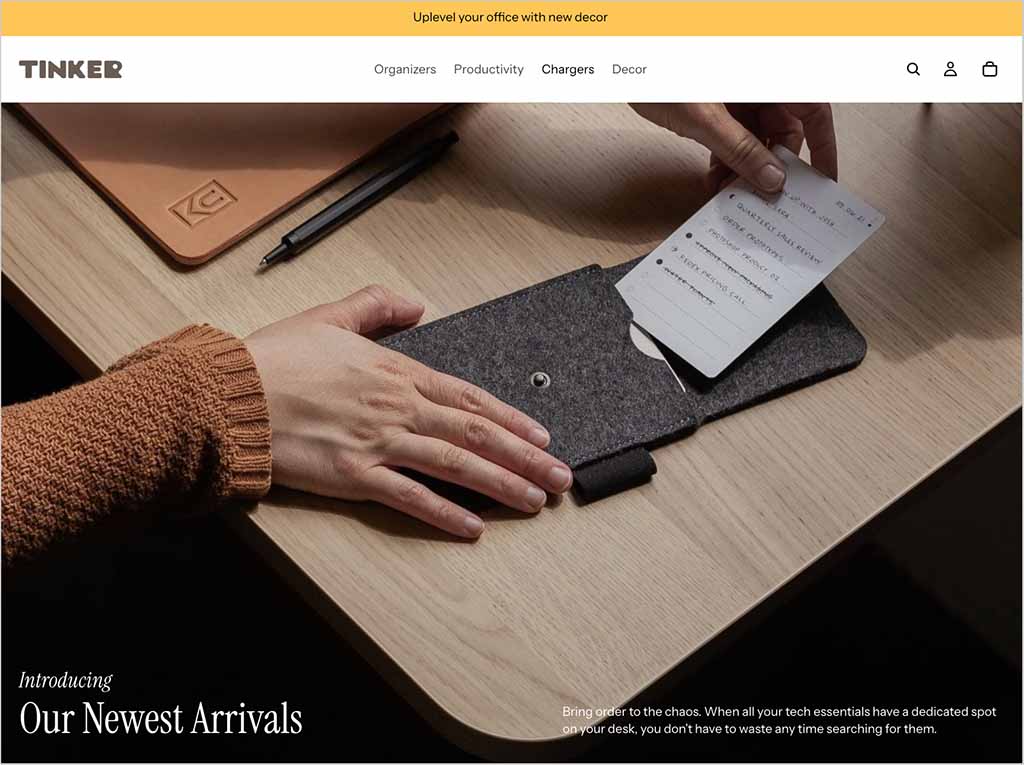 Shopify's 'Tinker' theme
