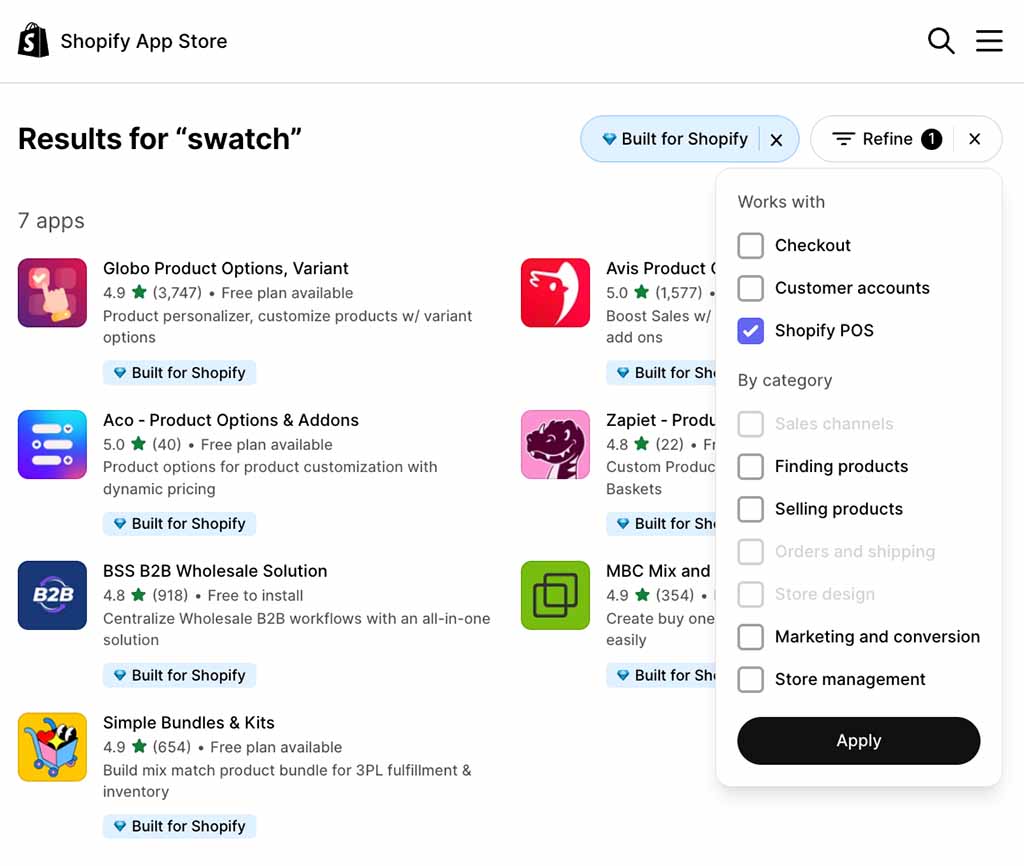 Comparing Shopify apps