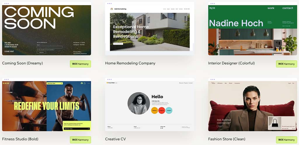 Wix templates