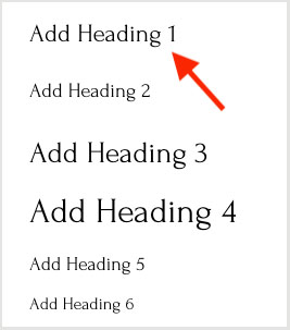 Defining heading styles in Wix