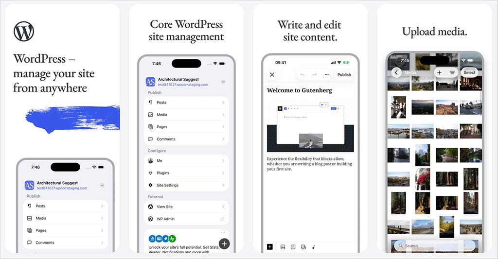 The WordPress mobile app.