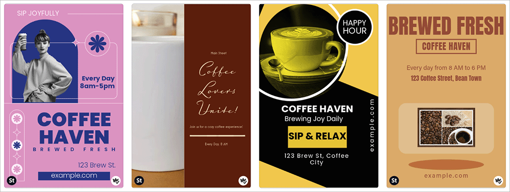 Content produced by Adobe Express' AI template generator