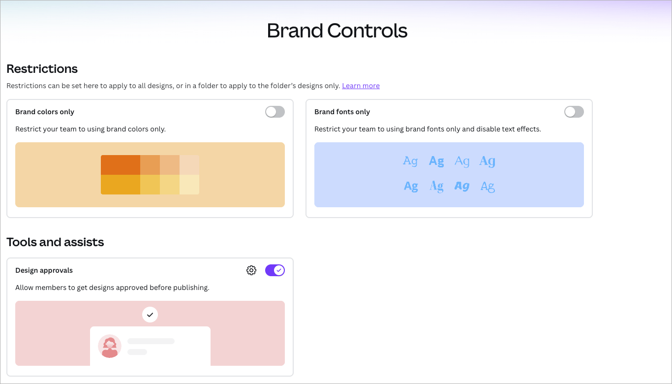 Applying brand controls