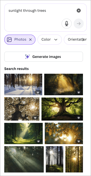 An image search result for Canva stock photos
