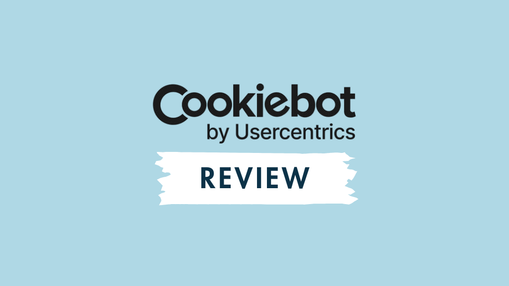 Cookiebot review (graphic of the Cookiebot logo and a 'review' label).