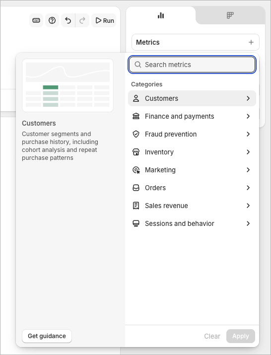 Creating custom reports in Shopify