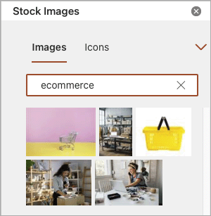 Search results for imagery in PowerPoint