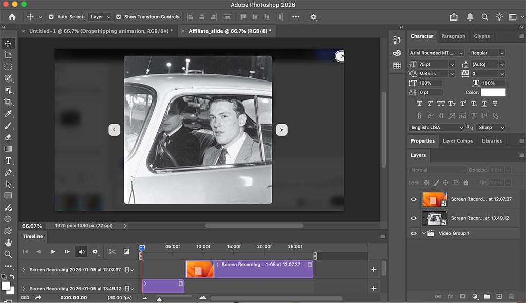 Photoshop's video editor.