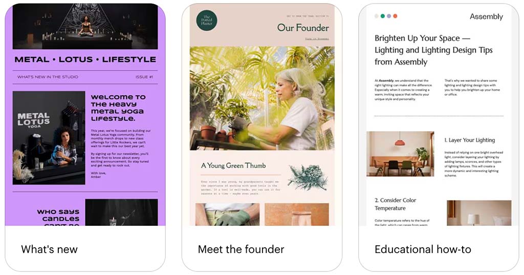 Some Mailchimp newsletter templates.