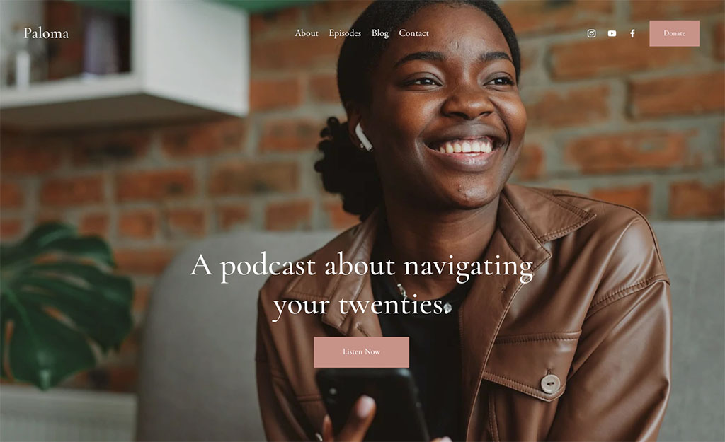 The Paloma Squarespace template