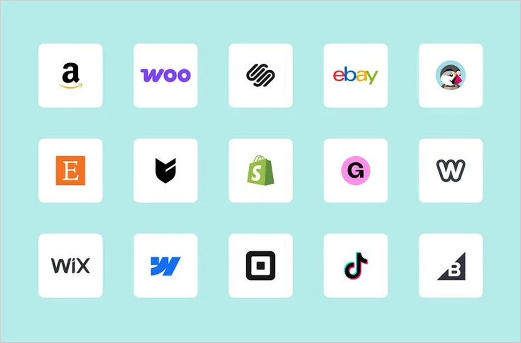 Some of Printful's ecommerce platform and marketplace integrations